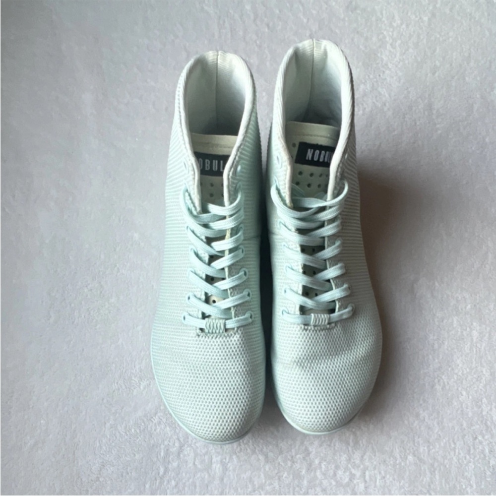 NOBULL Perforated High-Top Sneakers in Mint - Picture 2 of 11